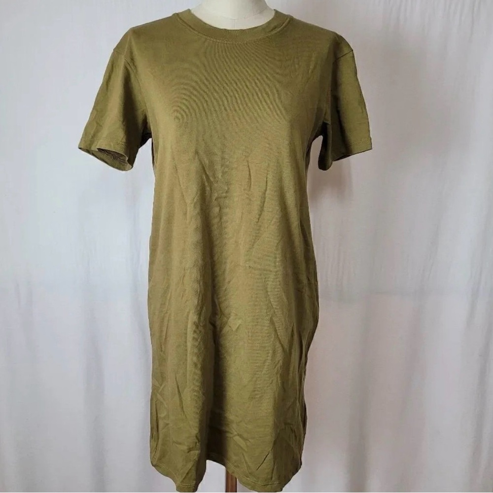 MADEWELL NWT Nordstrom Olive Green TShirt Dress- Size L COMFY but stylish NEW
